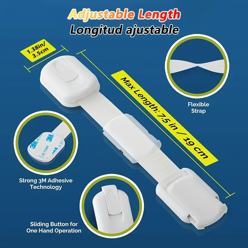 Baby Safety Lock Drawer Child Safety Cabinet Locks Adhesive Cabinet For Drawer Door Latches Baby Safe Straps Child Door Security