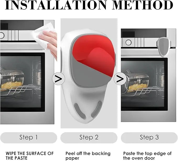 Childproof Oven Door Lock – Heat-Resistant, No-Drill, Easy Stick-On Install