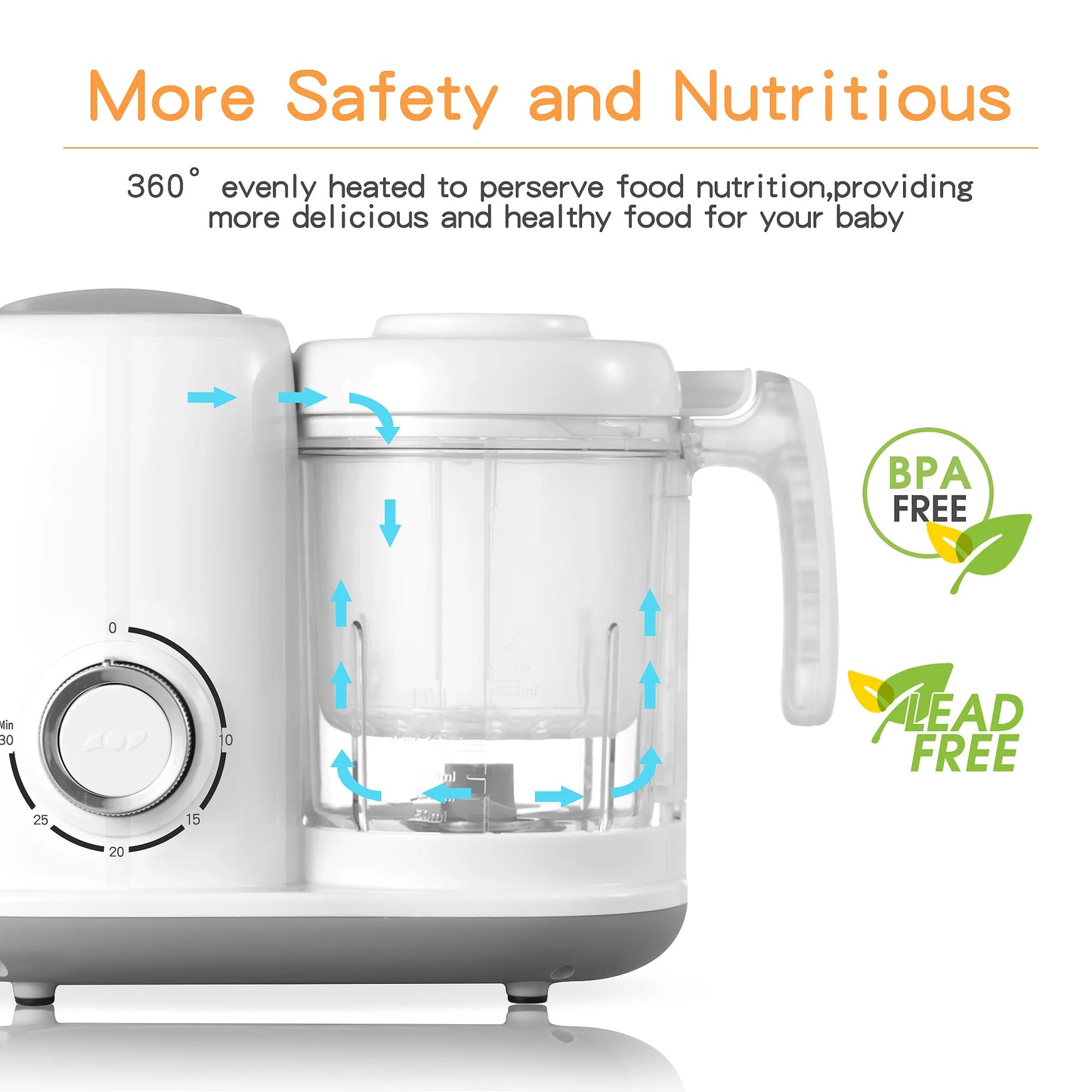 4-in-1 Baby Food Maker & Steamer – Multifunctional Puree Blender for Homemade Baby Meals