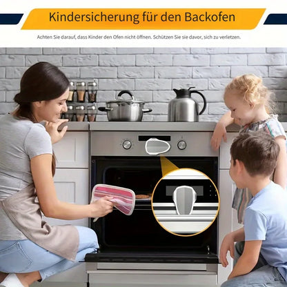 Childproof Oven Door Lock – Heat-Resistant, No-Drill, Easy Stick-On Install