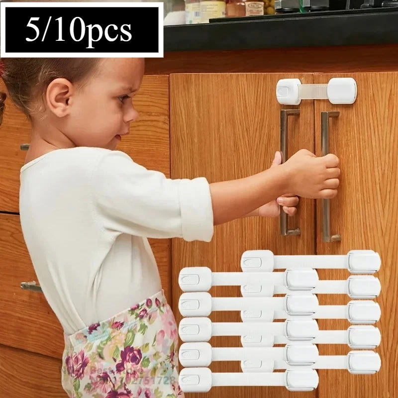 Baby Safety Lock Drawer Child Safety Cabinet Locks Adhesive Cabinet For Drawer Door Latches Baby Safe Straps Child Door Security