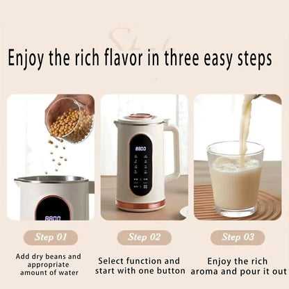 Multifunctional Soy Milk & Nut Milk Machine – High-Speed Electric Juicer & Mixer