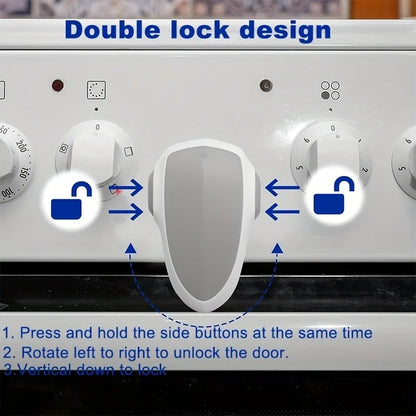 Childproof Oven Door Lock – Heat-Resistant, No-Drill, Easy Stick-On Install