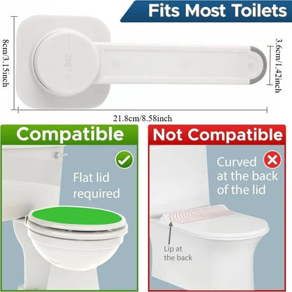 Childproof Toilet Lock with Arm – Quick Stick-On Installation, Maximum Safety