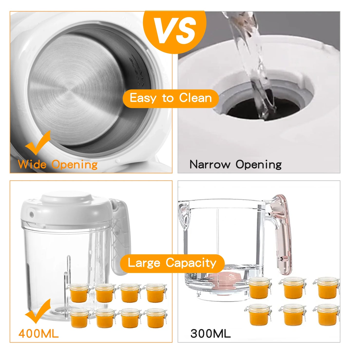 4-in-1 Baby Food Maker & Steamer – Multifunctional Puree Blender for Homemade Baby Meals